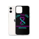 Suicide Awareness I Wear Purple & Teal iPhone Case