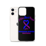 Rheumatoid Arthritis Awareness I Wear Blue & Purple iPhone Case