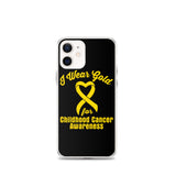 Childhood Cancer Awareness I Wear Gold iPhone Case