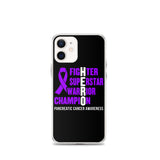 Pancreatic Cancer Awareness Fighter, Superstar, Warrior, Champion, Hero iPhone Case - The Awareness Store