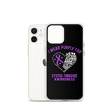 Cystic Fibrosis Awareness I Wear Purple iPhone Case - The Awareness Store