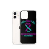 Suicide Awareness I Wear Purple & Teal iPhone Case