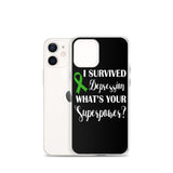 Depression Awareness I Survived, What's Your Superpower? iPhone Case - The Awareness Store