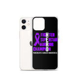 Pancreatic Cancer Awareness Fighter, Superstar, Warrior, Champion, Hero iPhone Case - The Awareness Store