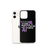 Fibromyalgia Awareness Faith, Hope, Courage iPhone Case