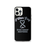 Brain Cancer Awareness I Wear Gray iPhone Case