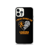 Leukemia Awareness I Wear Orange iPhone Case