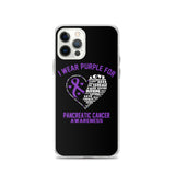 Pancreatic Cancer Awareness I Wear Purple iPhone Case