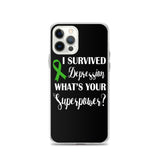 Depression Awareness I Survived, What's Your Superpower? iPhone Case - The Awareness Store