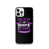 Crohn's Awareness Believe & Hope for a Cure iPhone Case