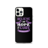 Fibromyalgia Awareness Believe & Hope for a Cure iPhone Case