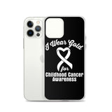 Childhood Cancer Awareness I Wear Gold iPhone Case