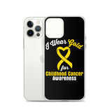 Childhood Cancer Awareness I Wear Gold iPhone Case