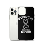Diabetes Awareness I Wear Gray iPhone Case - The Awareness Store