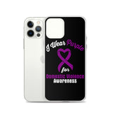 Domestic Violence Awareness I Wear Purple iPhone Case