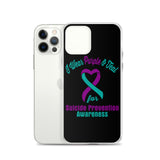 Suicide Awareness I Wear Purple & Teal iPhone Case