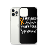 Leukemia Awareness I Survived, What's Your Superpower? iPhone Case