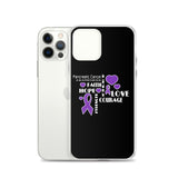 Pancreatic Cancer Awareness Faith, Hope, Courage iPhone Case