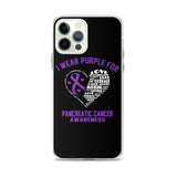 Pancreatic Cancer Awareness I Wear Purple iPhone Case