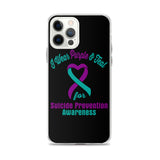 Suicide Awareness I Wear Purple & Teal iPhone Case