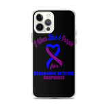 Rheumatoid Arthritis Awareness I Wear Blue & Purple iPhone Case