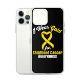 Childhood Cancer Awareness I Wear Gold iPhone Case