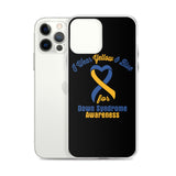 Down Syndrome Awareness I Wear Yellow & Blue iPhone Case