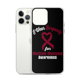 Multiple Myeloma Awareness I Wear Burgundy iPhone Case