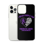 Pancreatic Cancer Awareness I Wear Purple iPhone Case