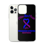 Rheumatoid Arthritis Awareness I Wear Blue & Purple iPhone Case