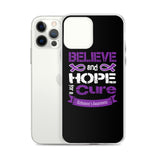 Alzheimer's Awareness Believe & Hope for a Cure iPhone Case