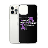 Fibromyalgia Awareness Faith, Hope, Courage iPhone Case