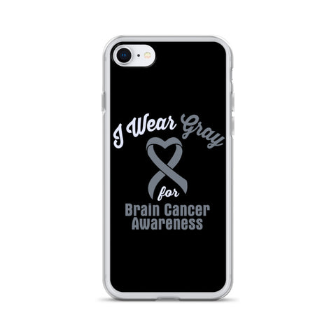 Brain Cancer Awareness I Wear Gray iPhone Case