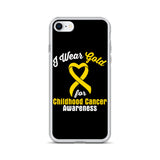 Childhood Cancer Awareness I Wear Gold iPhone Case