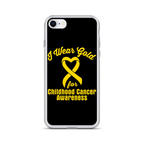 Childhood Cancer Awareness I Wear Gold iPhone Case