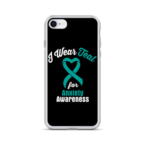 Anxiety Awareness I Wear Teal iPhone Case - The Awareness Store