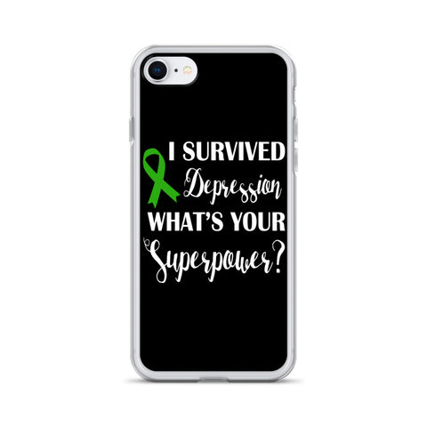 Depression Awareness I Survived, What's Your Superpower? iPhone Case - The Awareness Store