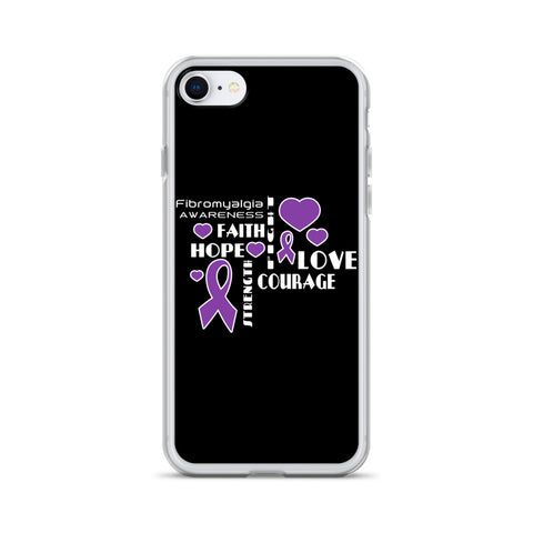 Fibromyalgia Awareness Faith, Hope, Courage iPhone Case - The Awareness Store