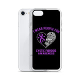 Cystic Fibrosis Awareness I Wear Purple iPhone Case - The Awareness Store