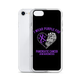 Pancreatic Cancer Awareness I Wear Purple iPhone Case