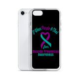 Suicide Awareness I Wear Purple & Teal iPhone Case