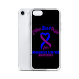 Rheumatoid Arthritis Awareness I Wear Blue & Purple iPhone Case