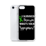Depression Awareness I Survived, What's Your Superpower? iPhone Case - The Awareness Store