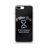 Brain Cancer Awareness I Wear Gray iPhone Case