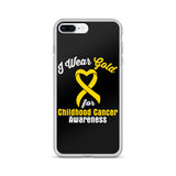 Childhood Cancer Awareness I Wear Gold iPhone Case