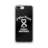 Crohn's Awareness I Wear Purple iPhone Case - The Awareness Store