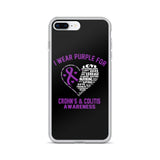 Crohn's Awareness I Wear Purple iPhone Case