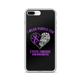 Cystic Fibrosis Awareness I Wear Purple iPhone Case - The Awareness Store
