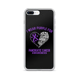 Pancreatic Cancer Awareness I Wear Purple iPhone Case