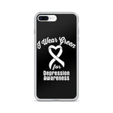 Depression Awareness I Wear Green iPhone Case